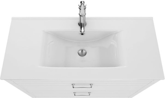 Тумба с раковиной Iddis Oxford 100, напольная, белая