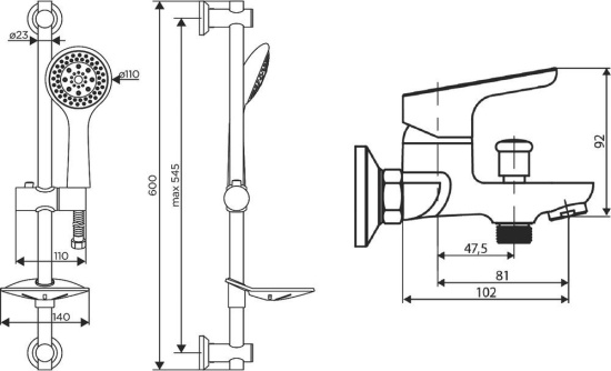 Душевой комплект Dorff Norma D0101030
