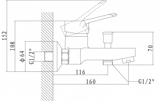 Смеситель для ванны Boch mann CK-Z18B3