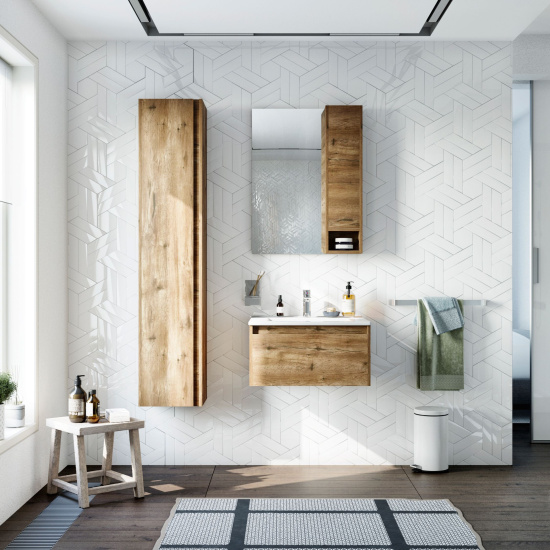 Зеркало Stworki Карлстад 60 R дуб рустикальный