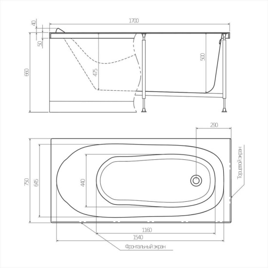 Акриловая ванна Alex Baitler Nemi 170
