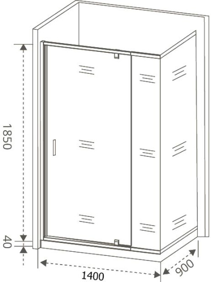 Душевой уголок Good Door Orion WTW-PD+SP-G-CH 140x90