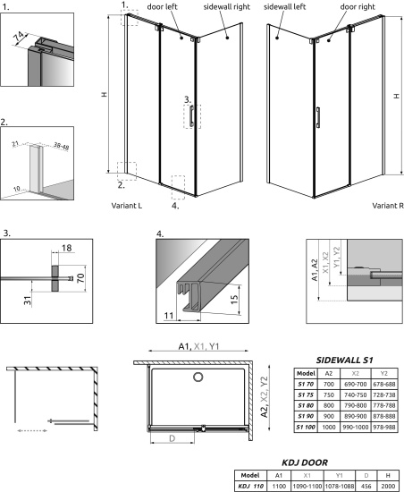 Душевой уголок Radaway Espera KDJ 110x80 R
