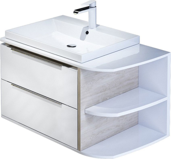 Мебель для ванной Iddis Calipso 80 R, подвесная, белая, дерево