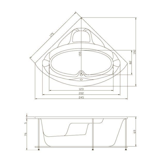Акриловая ванна Aquatika Максима Reflexa
