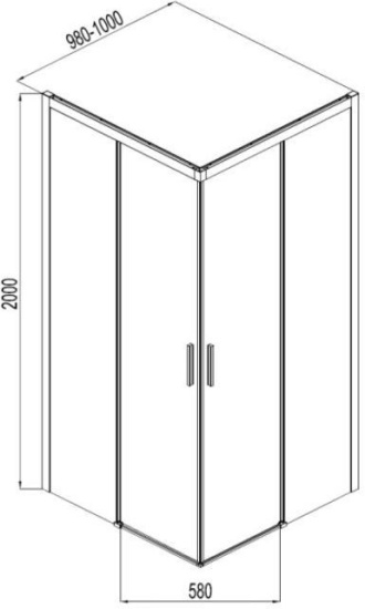 Душевой уголок Aquanet Pleasure AE60-S-100x100U-BT 100х100