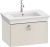 Тумба с раковиной Duravit White Tulip 75 с ручкой, скандинавский белый шелковисто-матовый