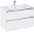 Тумба с раковиной Roca The Gap 80 2 ящика, белый глянец
