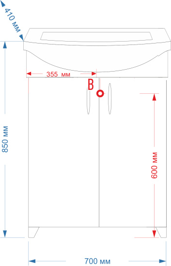 Мебель для ванной Misty Балтика 70 прямая