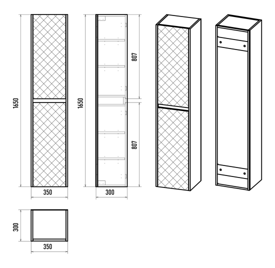 Пенал Brevita Chester 35 подвесной