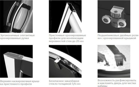 Душевой уголок Radaway Premium Plus A 80x190 прозрачное стекло