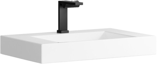 Тумба с раковиной Aqwella Cube 70 белая матовая