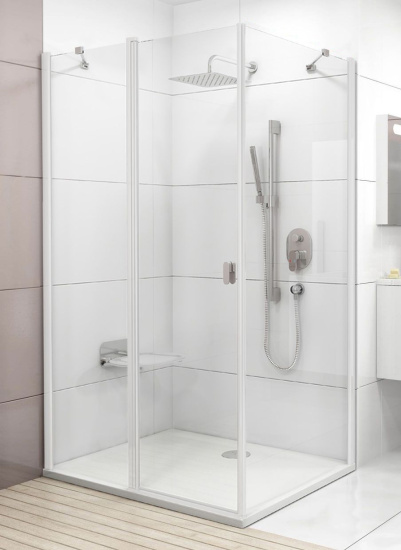 Душевой уголок Ravak CRV2-110+CPS-90 Transparent, профиль белый