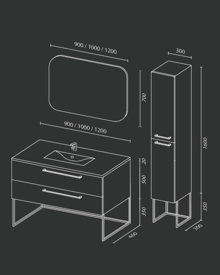 Зеркало Sanvit Асти 100
