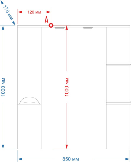 Зеркало Misty Орхидея 85 L с подсветкой, белая эмаль