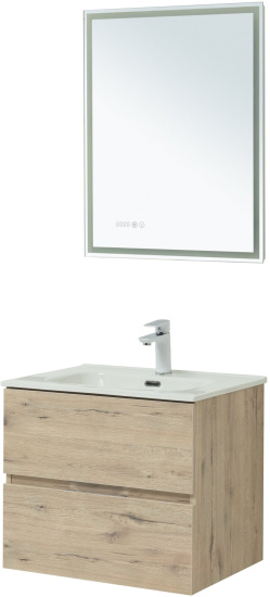 Мебель для ванной Aquanet Алвита new 60 подвесная, дуб веллингтон белый, с ящиками