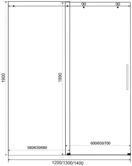 Душевая дверь в нишу Good Door Puerta WTW-120-C-CH