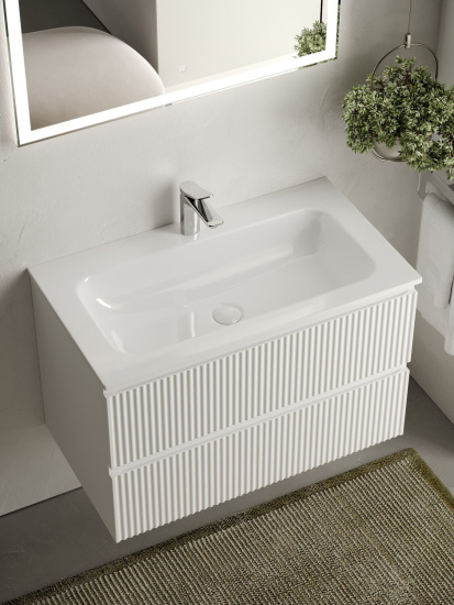 Тумба с раковиной Sancos Snob R 80 Bianco SNR80W, подвесная