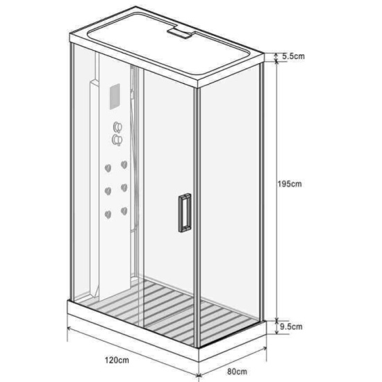 Душевая кабина Wasserfalle W-9907 А White
