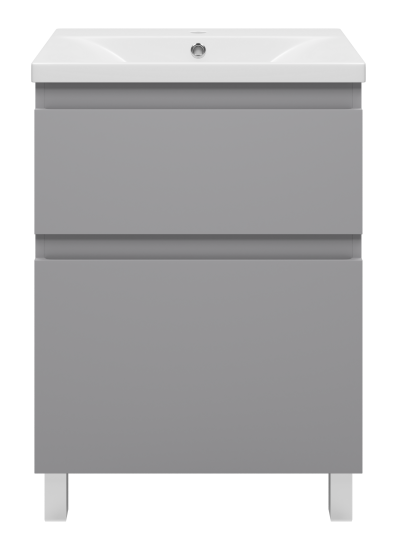Тумба с раковиной Misty Лаки 60 серая