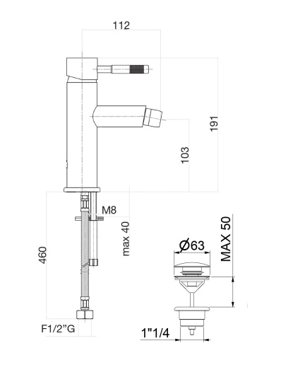 Смеситель для биде Fiore Xenon 44NN5371, хром