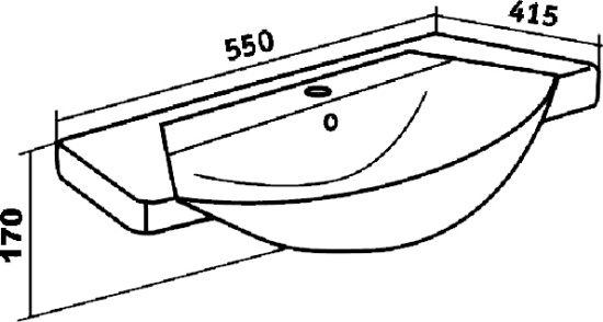 Мебель для ванной Runo Монро 55 подвесная