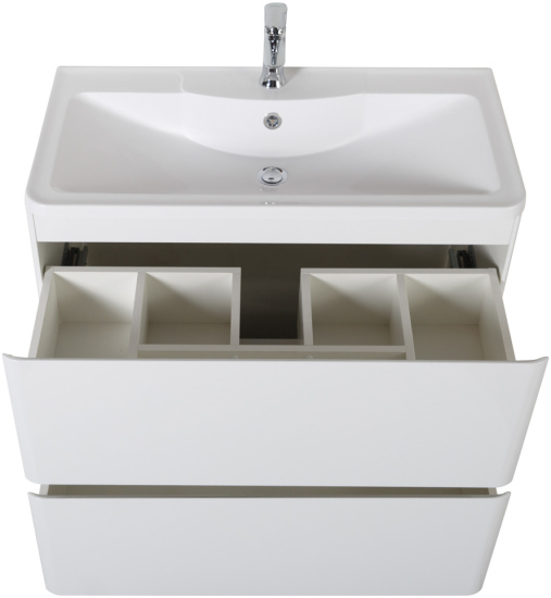 Тумба с раковиной BelBagno Albano 80 напольная, bianco lucido