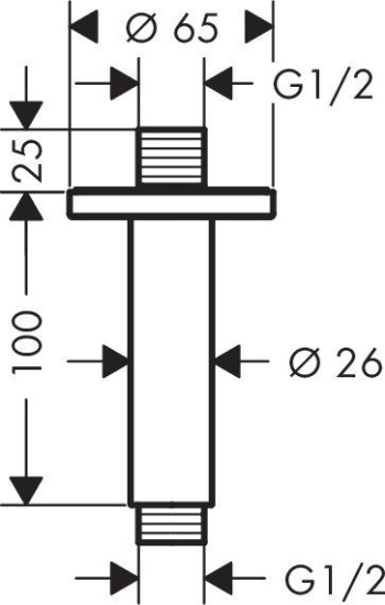 Кронштейн для верхнего душа Hansgrohe Vernis Blend 27804000