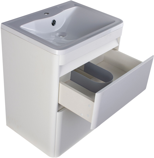 Тумба с раковиной Style Line Атлантика 60 Люкс Plus, подвесная, антискрейч