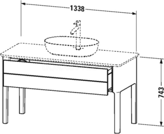 Тумба с раковиной Duravit Luv