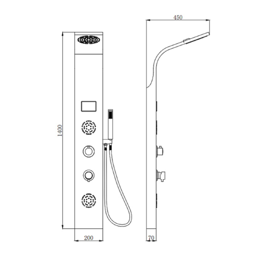 Душевая панель beWash BV4TMSP9776
