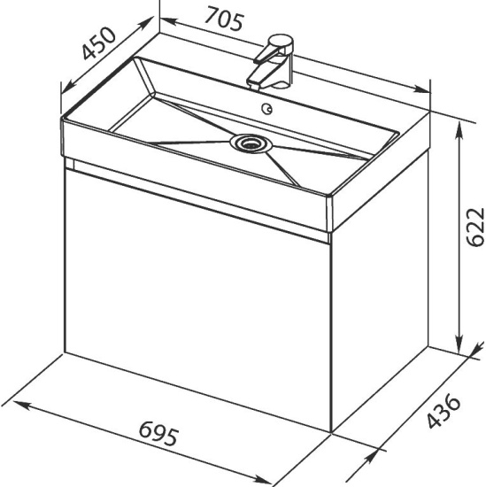Мебель для ванной Aquanet Йорк 70 белая