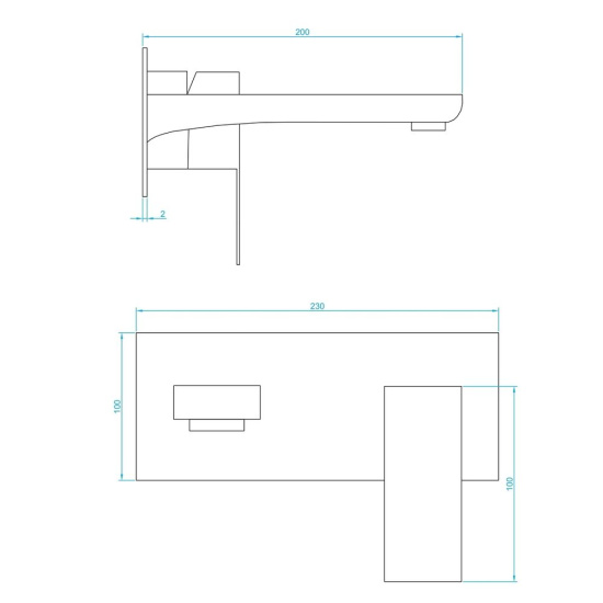 Смеситель для раковины RGW Shower Panels SP-46 настенный