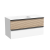 Тумба с раковиной Sancos Delta 100 дуб светлый/белый правая, DL100LW