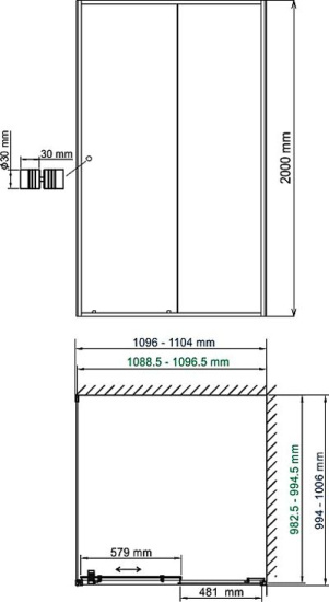 Душевой уголок Wasserkraft Rhin 44S16