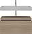 Тумба с раковиной Armadi Art Flat 80 подвесная, light oak