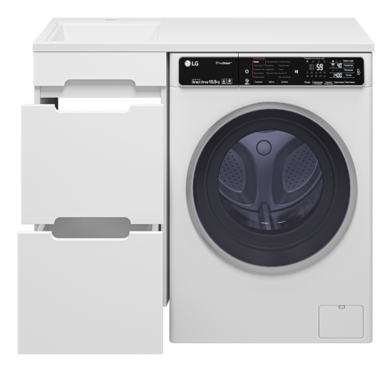 Тумба с раковиной Misty Байкал 40 L под стиральную машину, раковина Гавана 100
