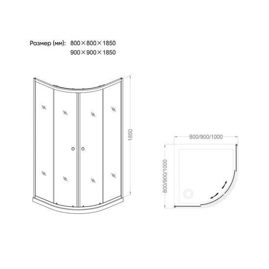 Душевой уголок Veconi Rovigo RV-02 90x90