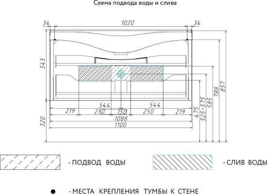 Мебель для ванной Aima Design Eclipse 110 white