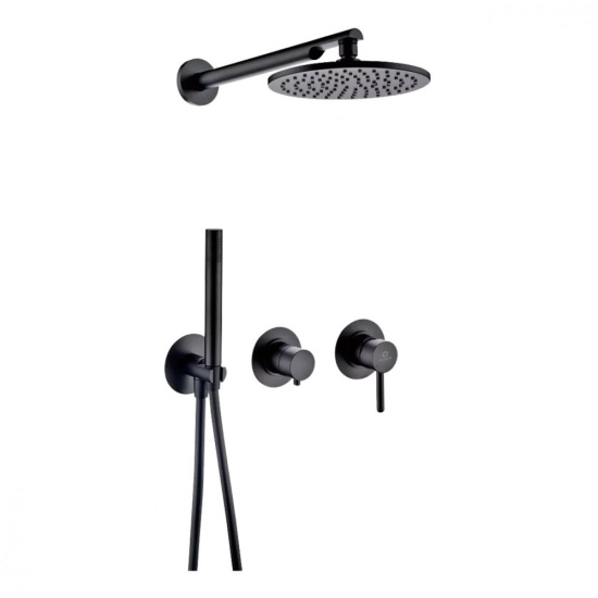 Душевая система Filarete Roun FL1030BL, черный