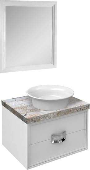 Тумба с раковиной Kerama Marazzi Canaletto 60 со столешницей, белая