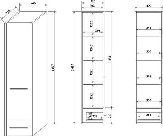 Пенал Sanflor Ларго 2 вяз швейцарский L