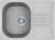 Мойка кухонная Whinstone Рона 1B 1D серый