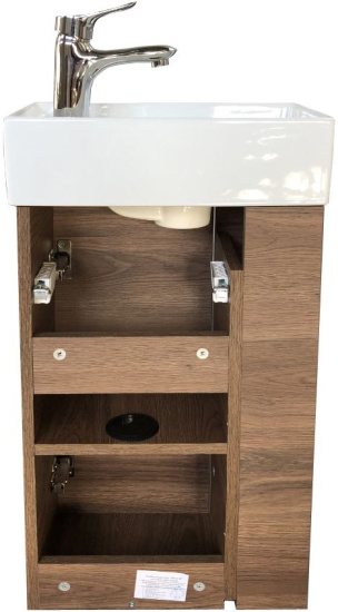 Тумба с раковиной Comforty Матэ 40 дуб темно-коричневый