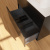 Тумба с раковиной Villeroy & Boch Finion 80 black matt lacquer, glass white matt, с настенным освещением