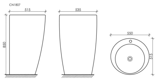 Напольная раковина Ceramica Nova 850 CN1807