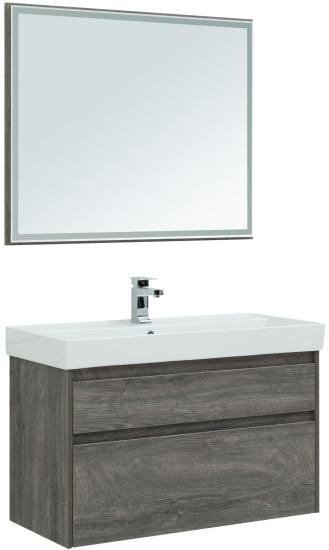 Зеркало Aquanet Nova Lite 100 дуб рошелье