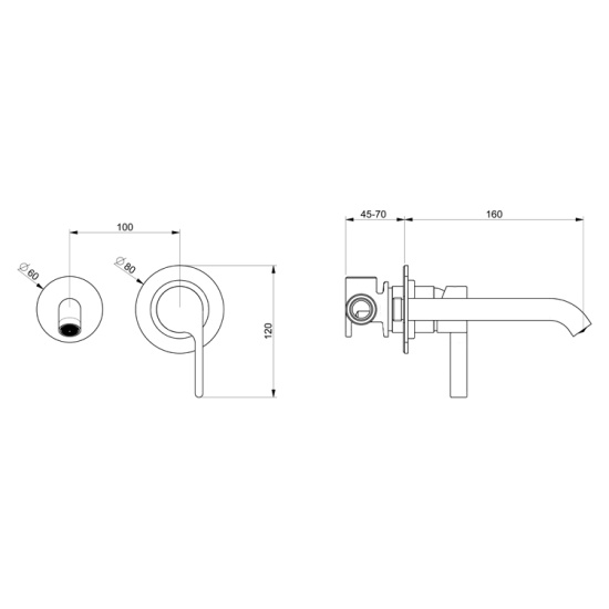 Смеситель для раковины Webert DoReMi DR830606345, никель