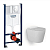 Инсталляция Grohe Rapid SL 38721001 с кнопкой + унитаз подвесной BeWash Aldo BKWHR001480