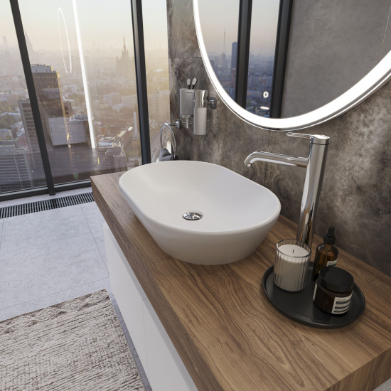 Мебель для ванной с раковиной Duravit D-Neo 60: столешница 120, дуб французский, без отверстий + 2 тумбы 60